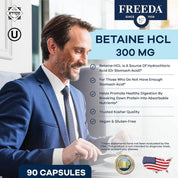 Betaine HCl 300 mg - 90 capsules