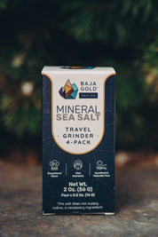 🧂Baja Gold Mineral Sea Salt travel Grinder 4-Pack / 2 oz