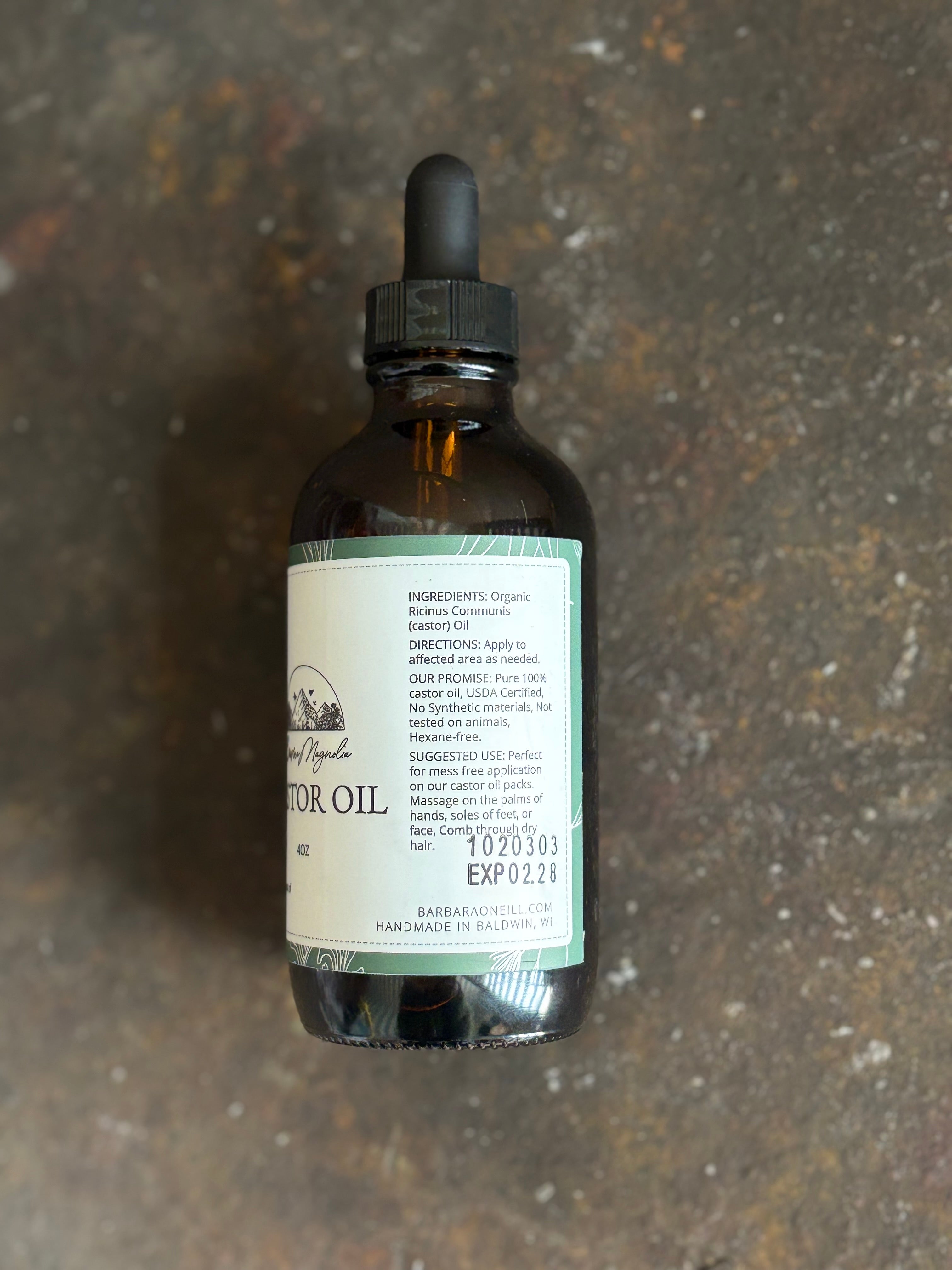 Organic Hexane Free Castor Oil GLASS 4oz