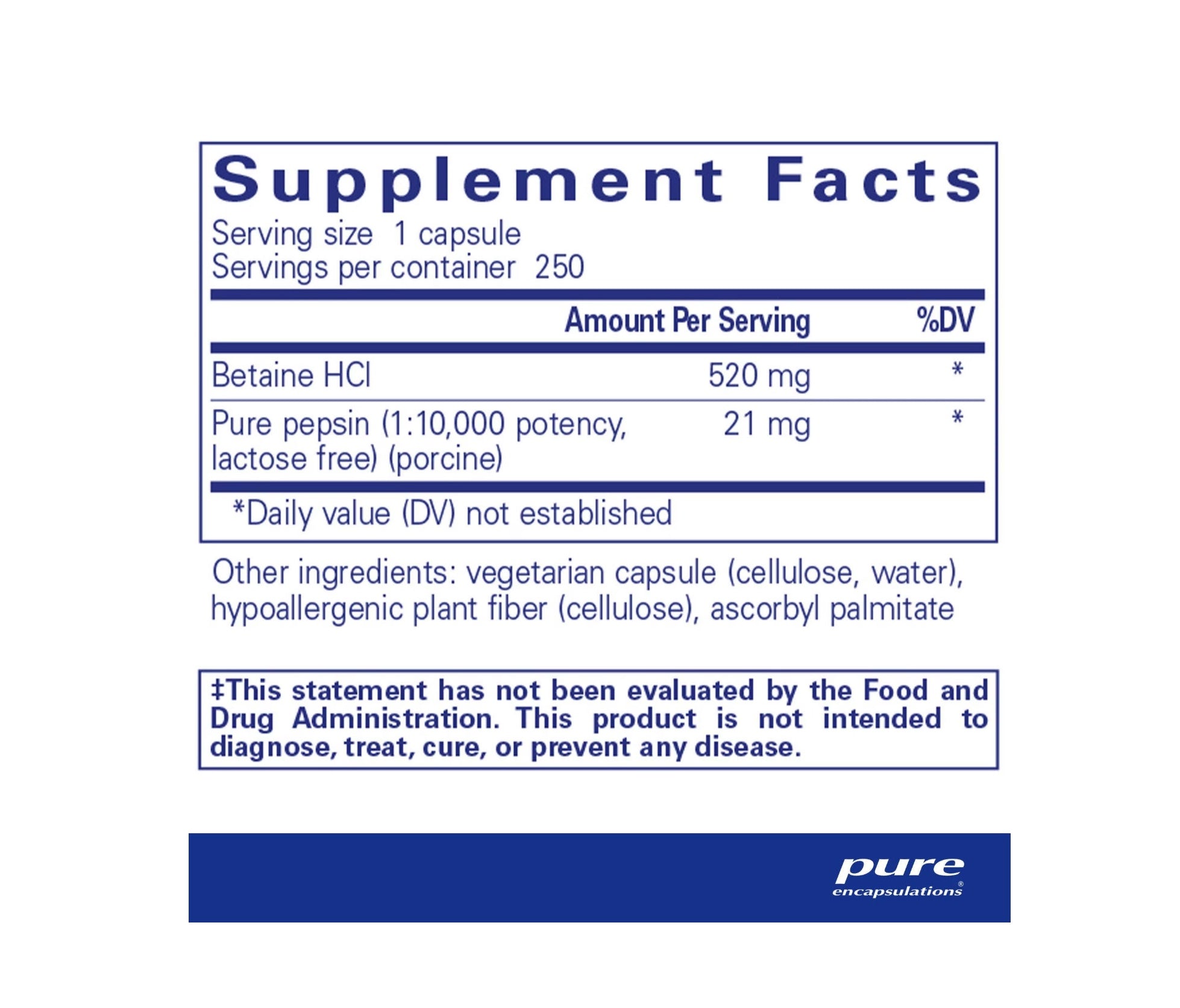 Betaine HCl Pepsin