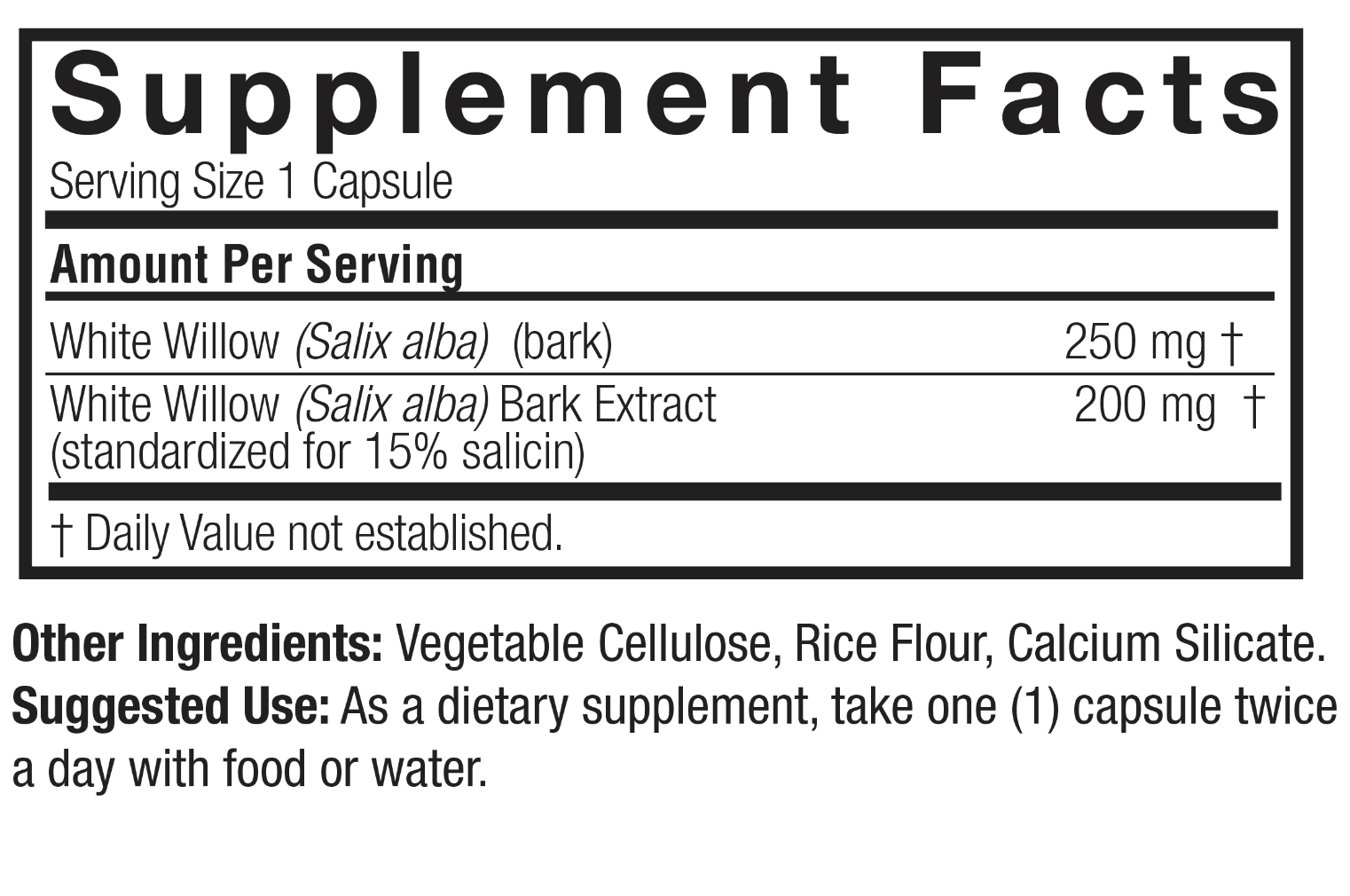 White Willow Capsules