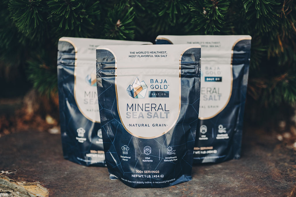 1 lb Baja Gold Mineral Sea Salt Natural Grain Crystals