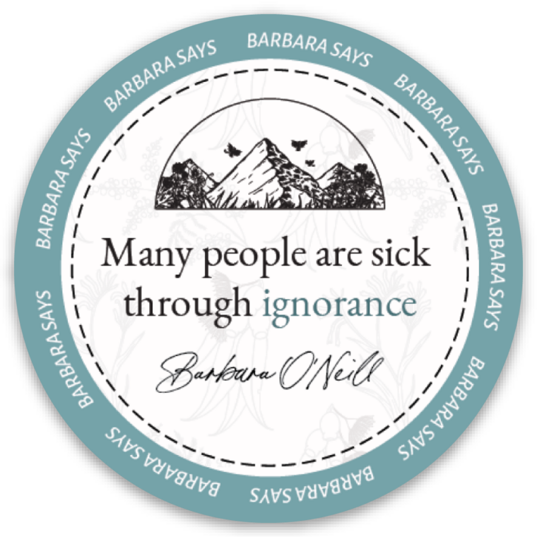 Sticker - Barbara Says "Many people are sick through ignorance"